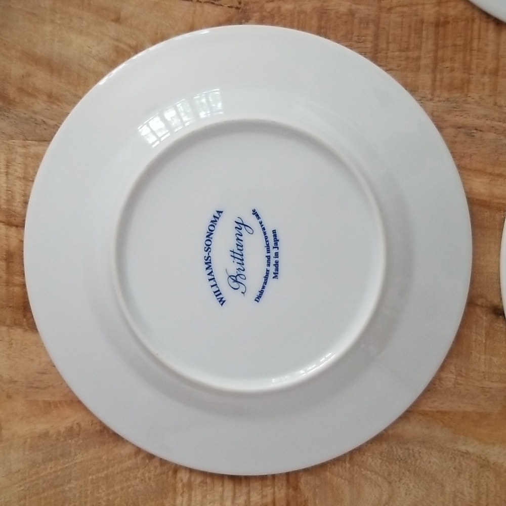 Vintage Williams Sonoma Brittany Salad Plates set of Six - Picture 9 of 15